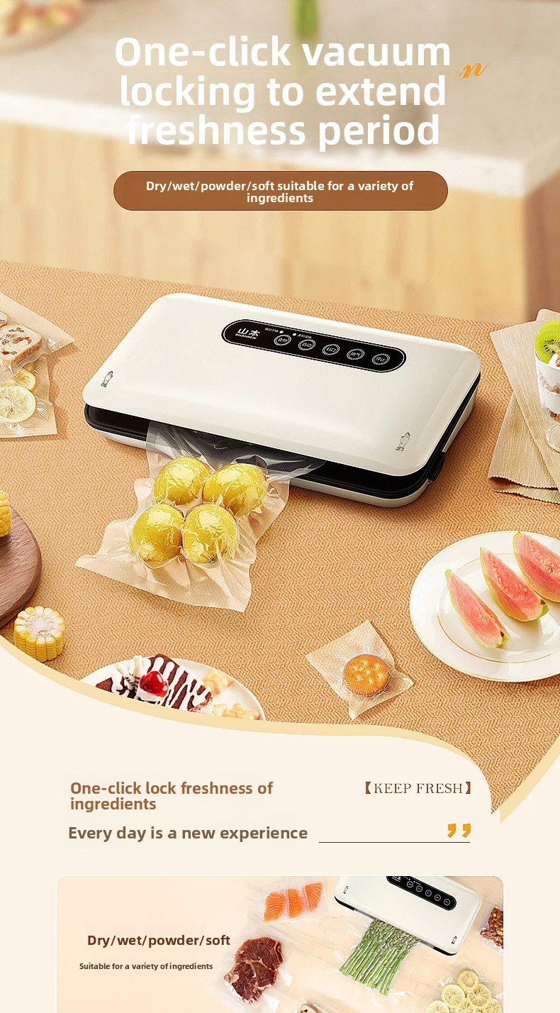 Food Vacuum Sealer - Mini Vacuum Sealer Machine Automatic Household
