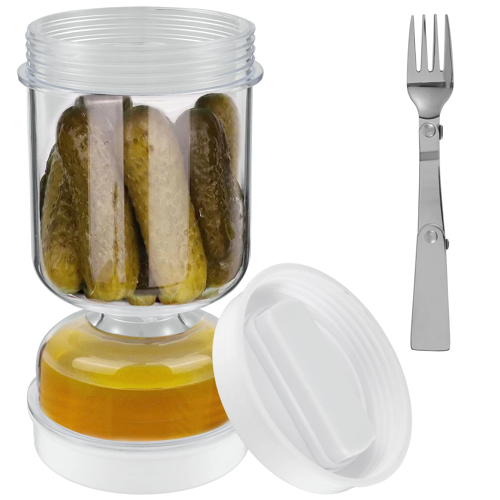 Korean Kitchen Gadgets - Pickles Jar With Forks Dry and