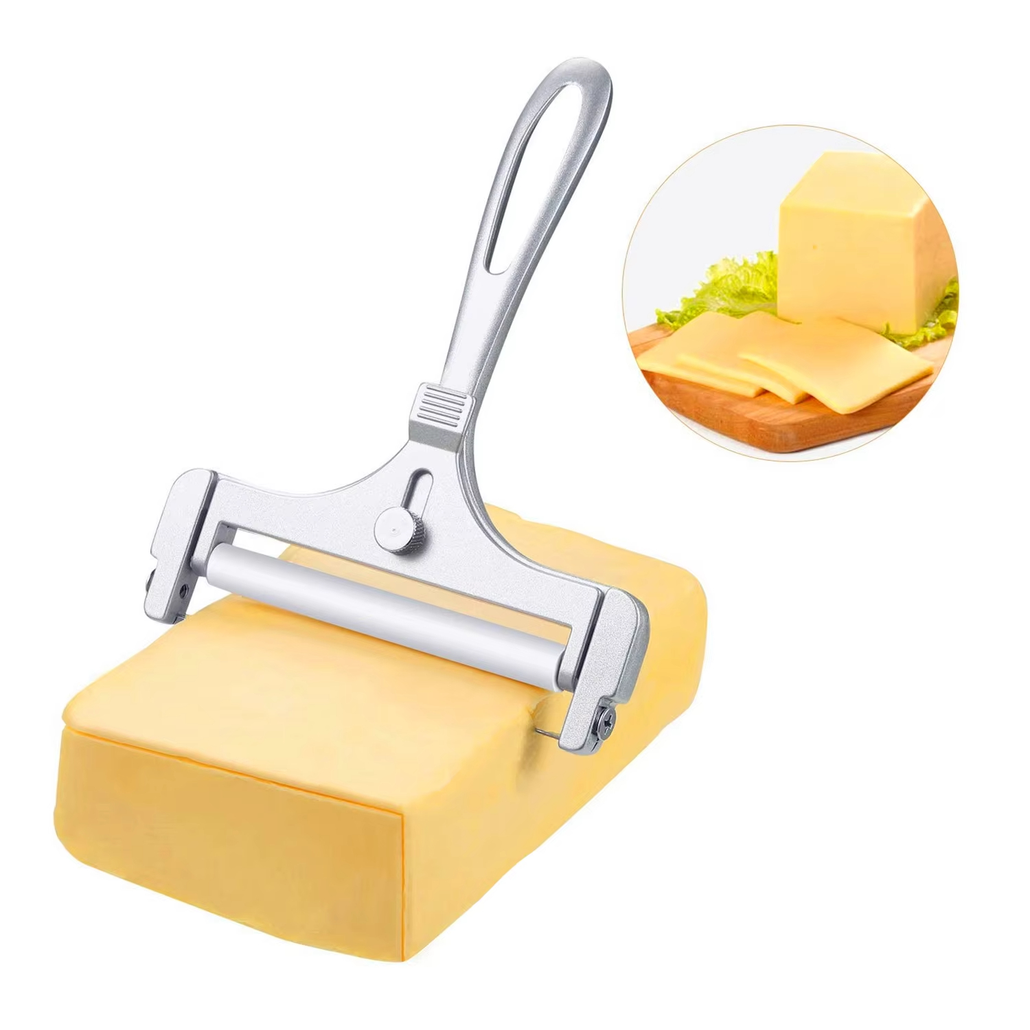 Kitchen Gadgets Wirecutter - Aluminum Alloy Cheese Slicer with Wire