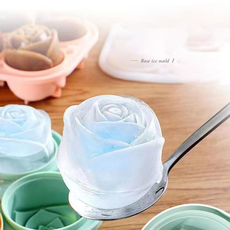 Kitchen Gadgets Worth Buying - 3D Rose Ice Molds 4 Holes