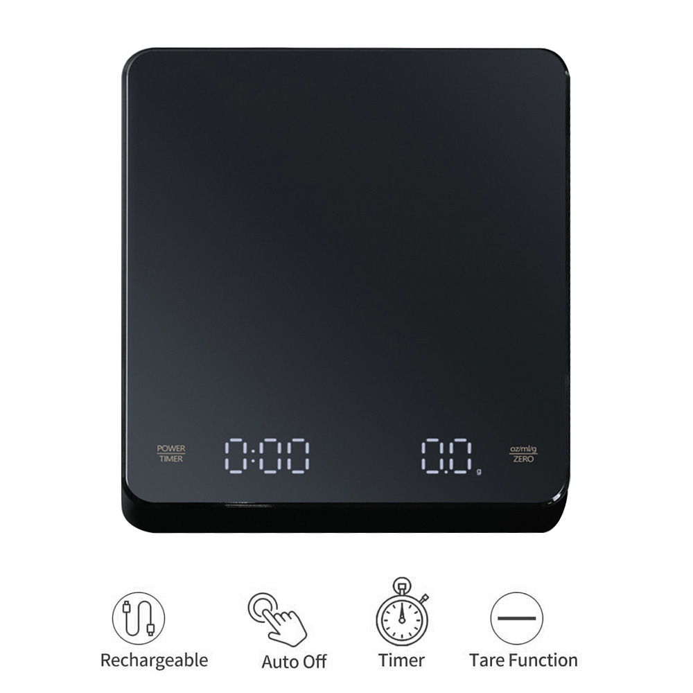 Digital Kitchen Scale - Digital Coffee Scale with Timer LED