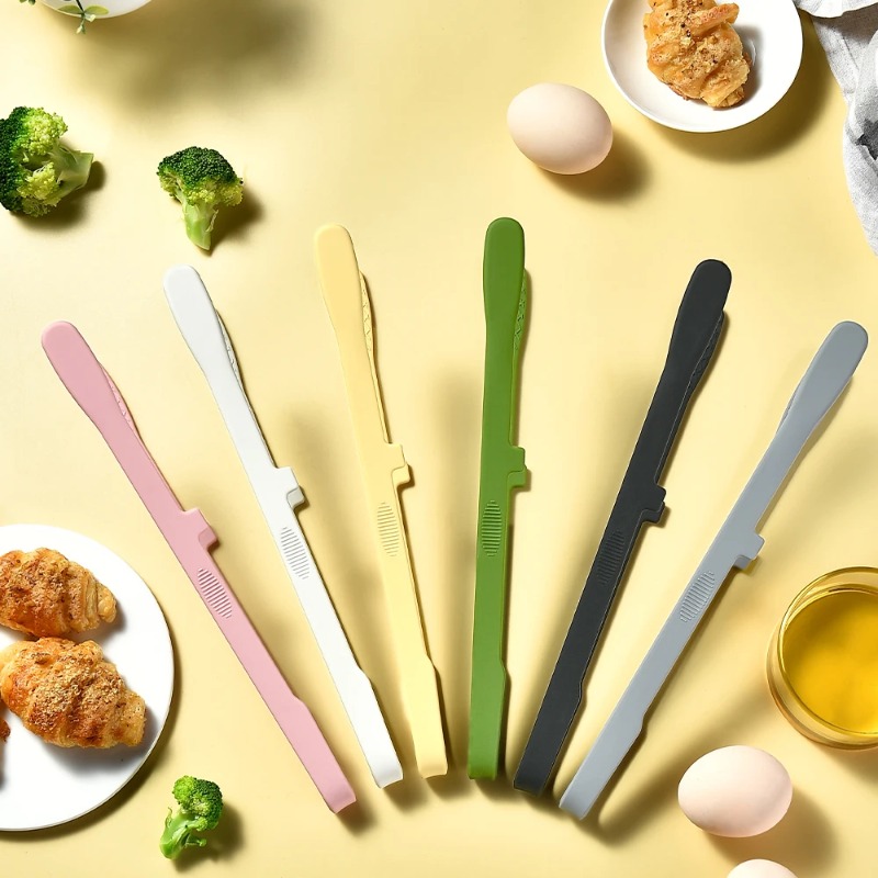 Kitchen Gadgets And Utensils - Food Grade Silicone Bread Tongs Non-Slip