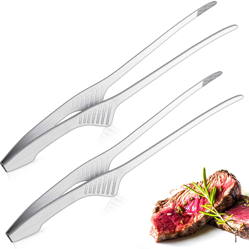 Korean Kitchen Gadgets - LMETJMA Stainless Steel Grill Tongs Patelai