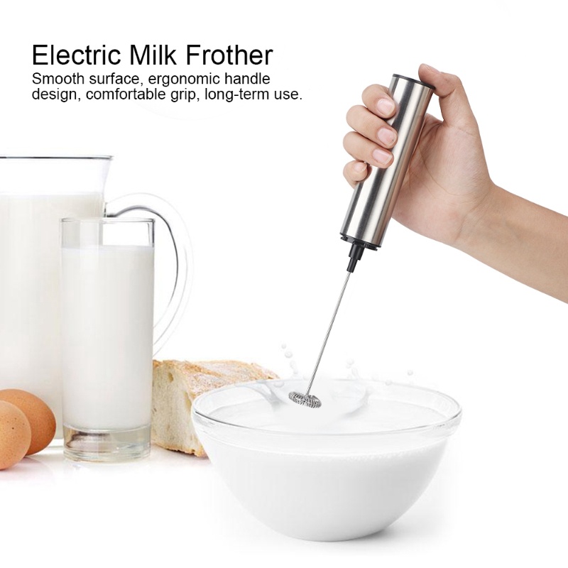 Kitchen Gadgets Electric - Handheld Electric Milk Frother Rechargeable Stainless