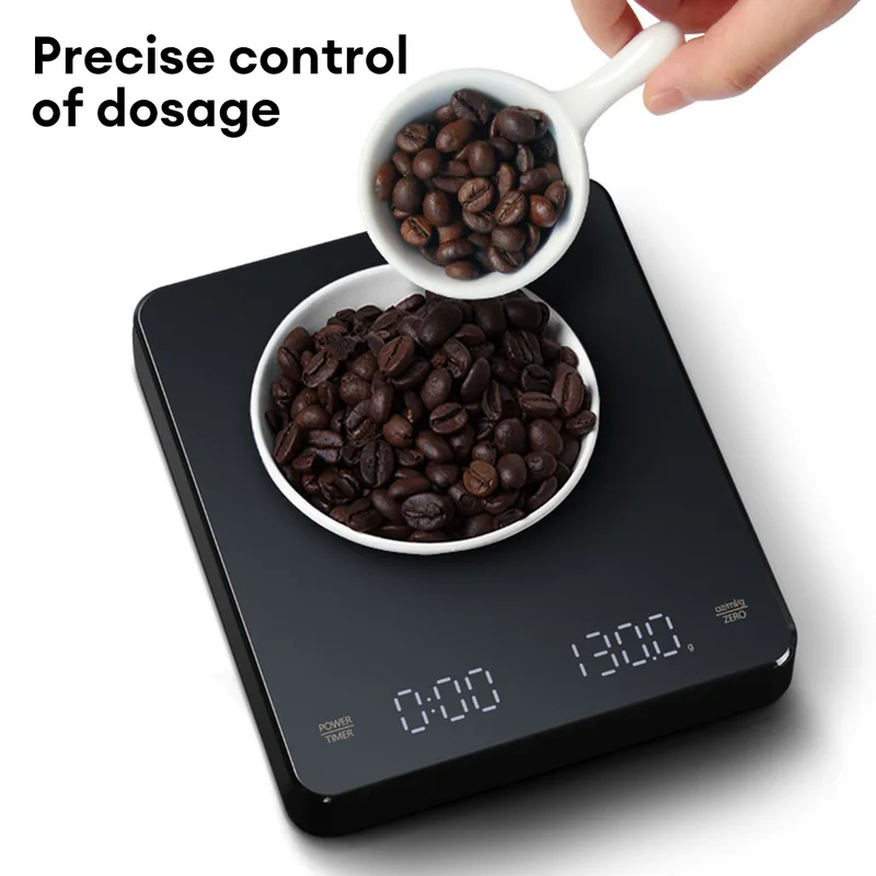 Digital Kitchen Scale - Digital Coffee Scale with Timer LED