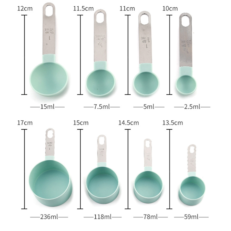8PCS Measuring Cups Spoons Set - Kitchen Gadgets And Utensils ulasan dan harga