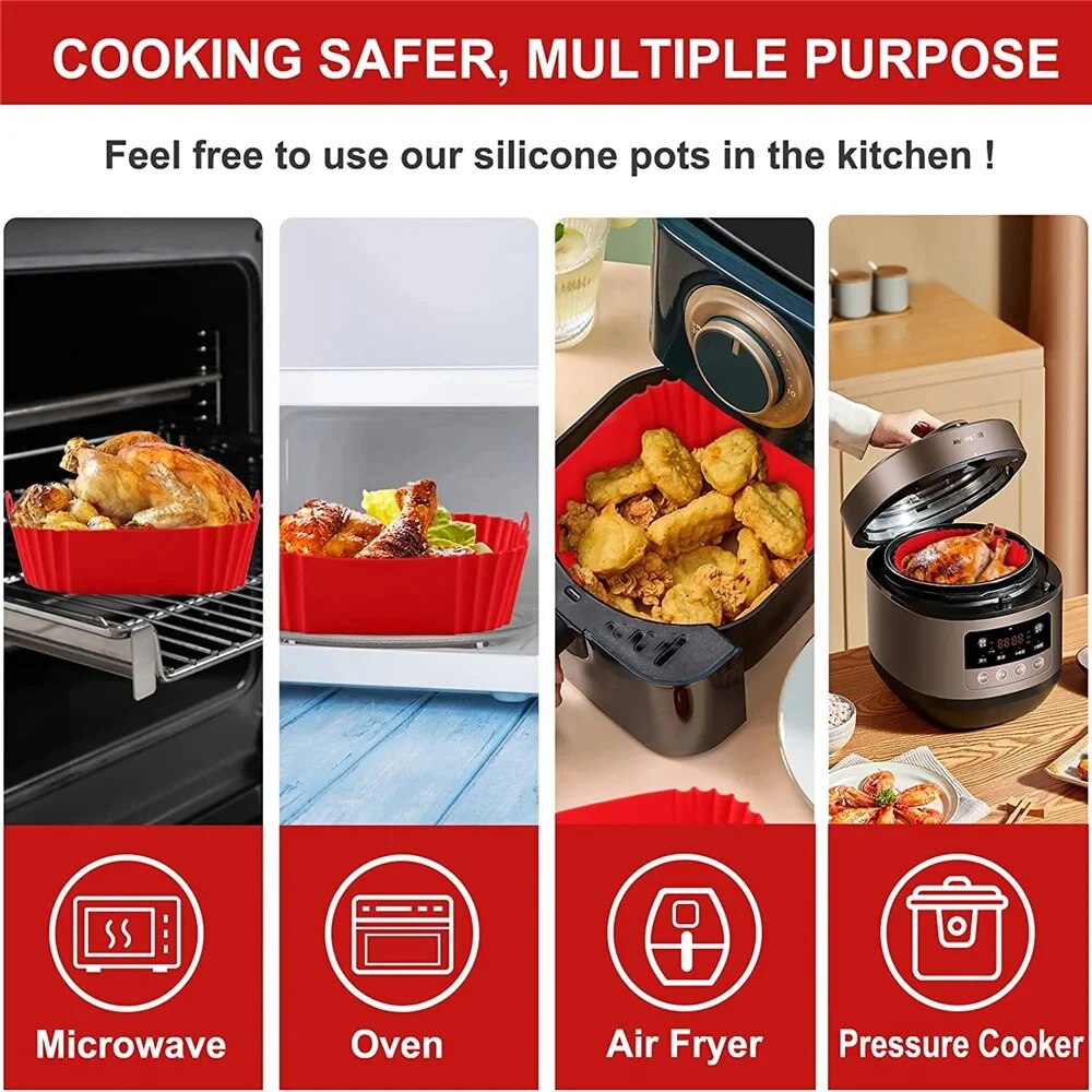 1PC Reusable Airfryer Pan Line - Air Fryer Accessories ulasan dan harga