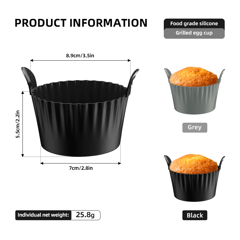 4pcs/6pcs Silicone Egg Cup Poa - Air Fryer Accessories ulasan dan harga
