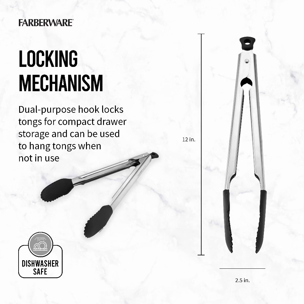 Silicone Tip Locking Food Tong - Kitchen Gadgets And Utensils ulasan dan harga