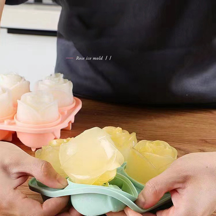 3D Rose Ice Molds 4 Holes Ice  - Kitchen Gadgets Worth Buying ulasan dan harga