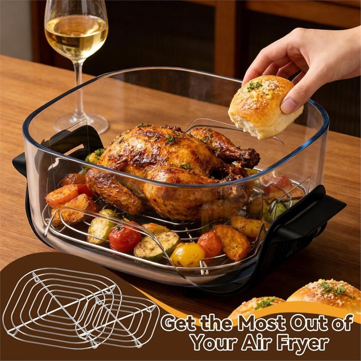 update. 3PCS Stainless Steel R - Air Fryer Accessories ulasan dan harga