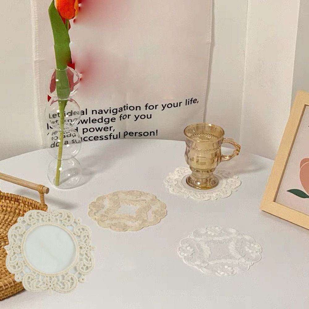 Napkin Lace Embroidered Coaste - Korean Kitchen Gadgets ulasan dan harga
