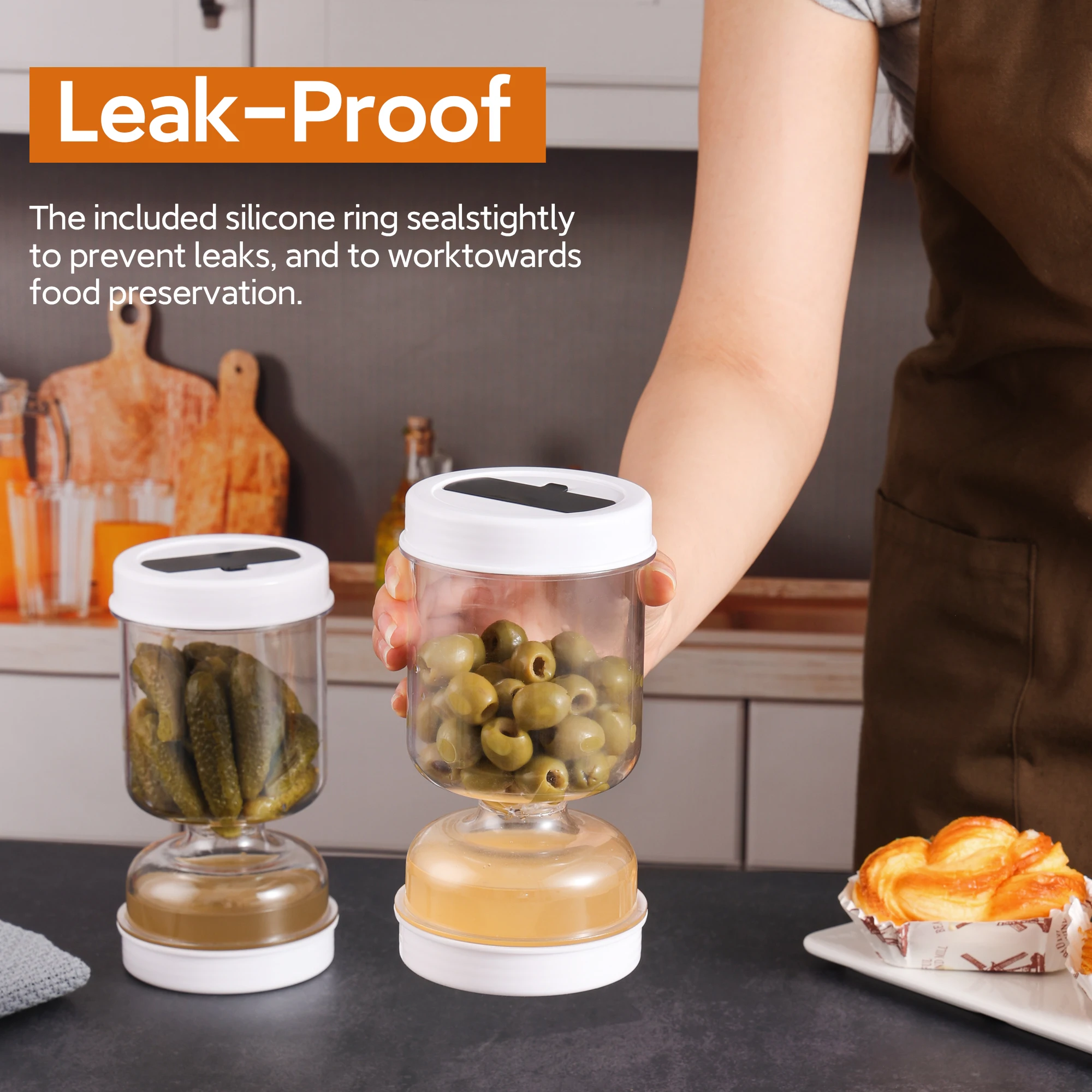 Pickles Jar With Forks Dry and - Korean Kitchen Gadgets ulasan dan harga