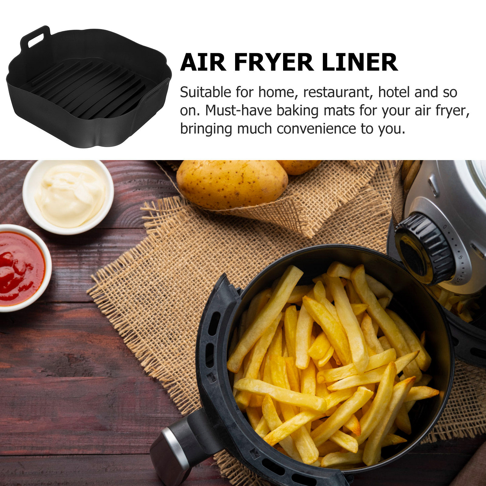 Air Fryer Silicone Liner Reusa - Air Fryer Accessories ulasan dan harga
